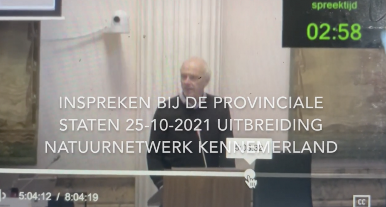 inspreken bij de Provinciale Staten